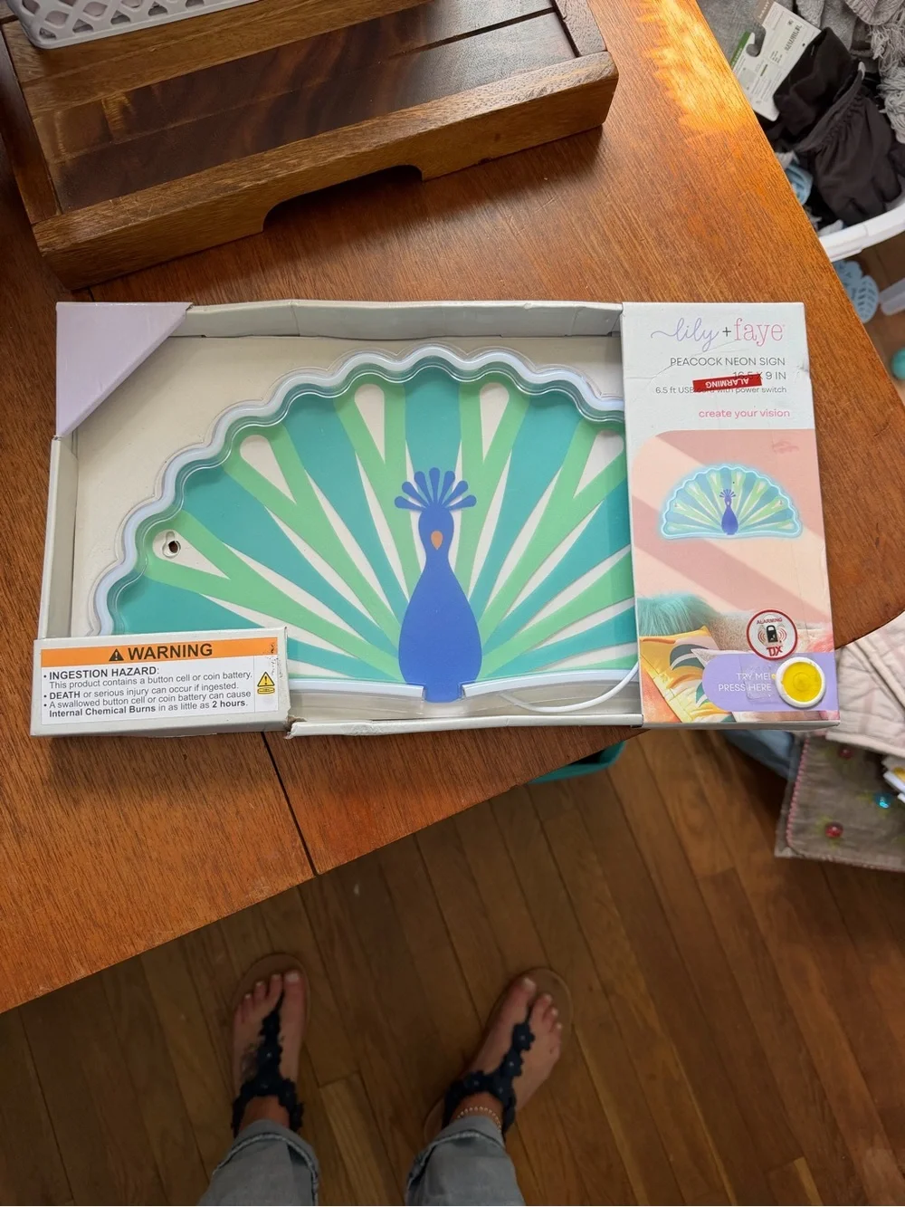Peacock LED Party Light - Teal & Blue